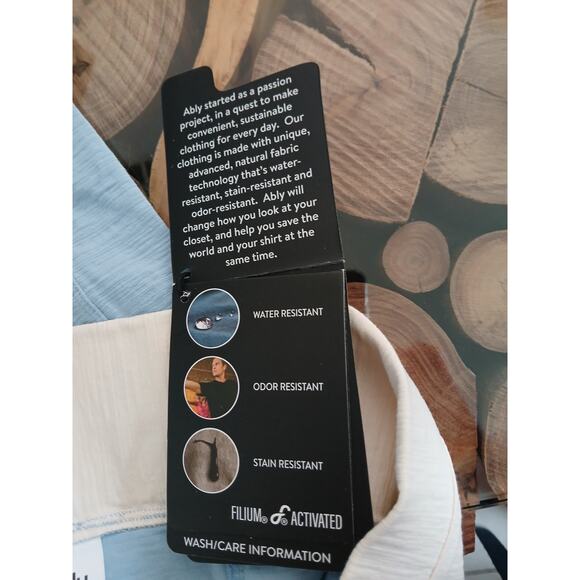 Ably Pull on Shorts Filium Activated Light Blue White Active Short NWT Large - Picture 9 of 13